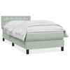 vidaXL Cama box spring com colch&atilde;o 100x210 cm veludo cinzento claro