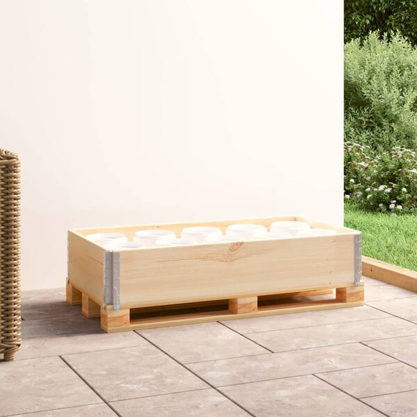 vidaXL Colar para paletes 50x100 cm madeira de pinho maci&ccedil;o