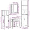 vidaXL Conjunto de M&oacute;veis para Banheiro com porta 4 pcs Madeira Antiga
