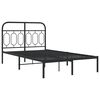 vidaXL Estrutura de cama com cabeceira 120x200 cm metal preto
