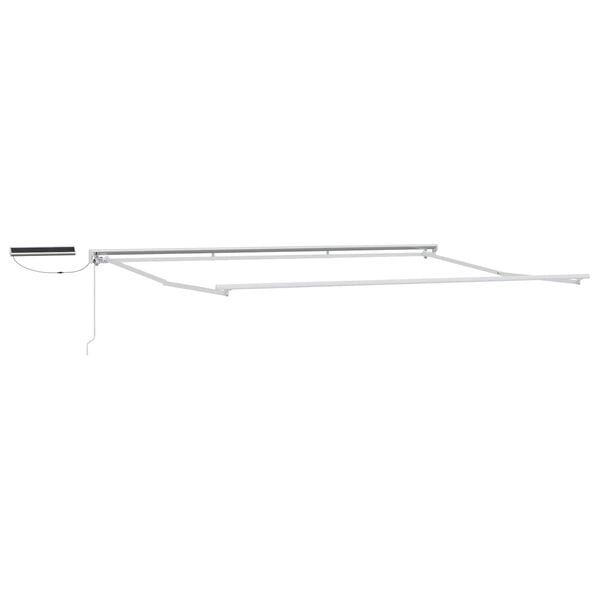 vidaXL Toldo Retr&aacute;til El&eacute;trico Branco 4 x 2 m