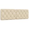 vidaXL Almofad&atilde;o de cabeceira 160 cm tecido creme
