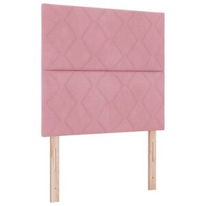 vidaXL Cama Box com colch&atilde;o com cabeceira Rosa 120 x 190 cm tecido