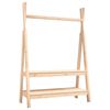 vidaXL Suporte para roupas 100x45,5x150 cm madeira de pinho maci&ccedil;a
