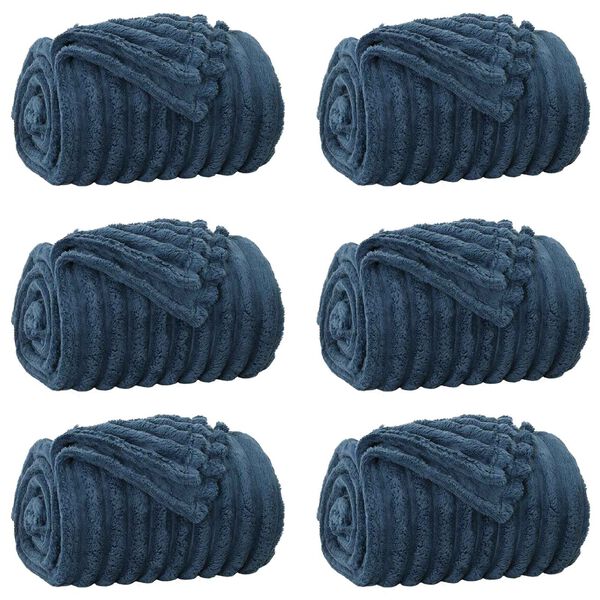 vidaXL Cobertores de Sof&aacute; 6 pcs Azul Marinho 150 x 130 cm L&atilde;