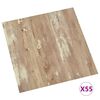 vidaXL Pranchas de Piso 55 pcs Castanho 5,11 m&sup2; PVC