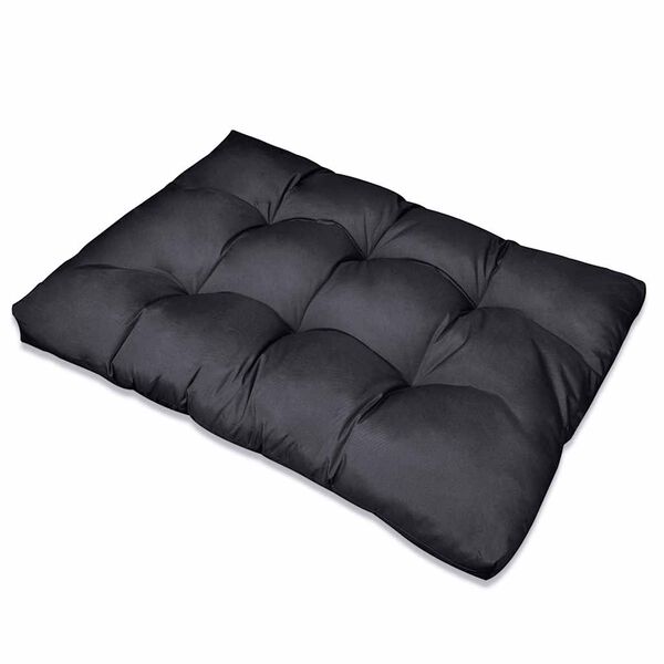 vidaXL Travesseiro para Sofá Pallet 13 pcs Preto 120 x 80 x 10 cm