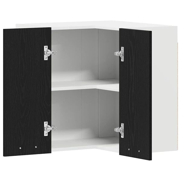 vidaXL Arm&aacute;rio suspenso Lyon Carvalho Preto 57 x 57 x 60 cm