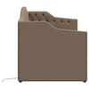 vidaXL Sof&aacute;-cama c/ colch&atilde;o e USB 90x200 cm tecido cinza-acastanhado