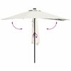 vidaXL Parasol de Jardim Meio Areia 294 x 150 x 224 cm tecido