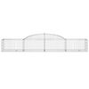 vidaXL Cestos gabi&atilde;o arqueados 12pcs 300x50x40/60 cm ferro galvanizado