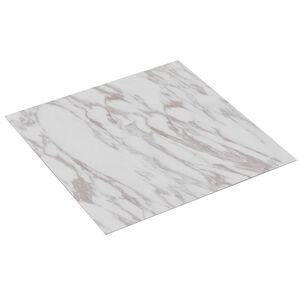 vidaXL Pranchas de Piso Autoadesivo Branco e marrom 30,5 x 30,5 cm