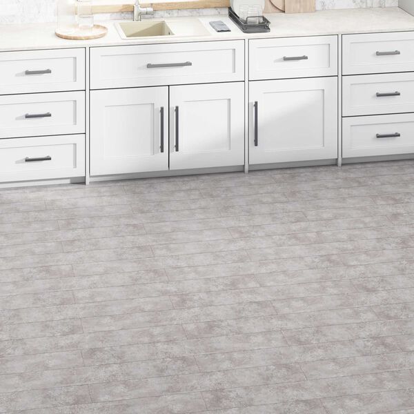 vidaXL Pranchas de Piso 36 pcs Cinza Terra 5,02 m&sup2; PVC