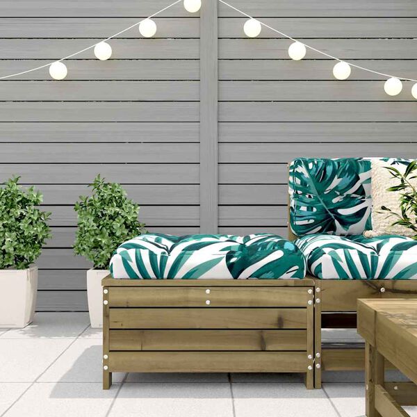 vidaXL Apoio de p&eacute;s para jardim 62x63,5x32 cm pinho maci&ccedil;o impregnado