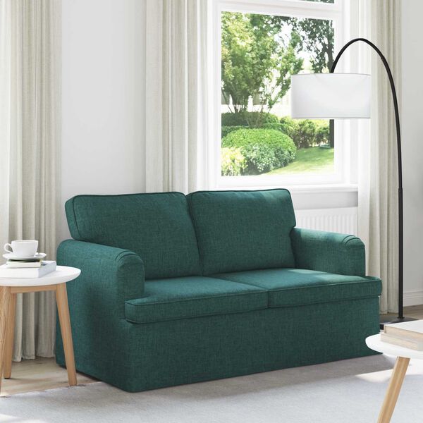 vidaXL Sof&aacute; Verde Escuro 144 x 80 x 85 cm tecido