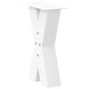 vidaXL Pés para mesa de centro em formato de X, 2 peças, branco, 28x(42-43) cm, aço
