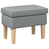 vidaXL Pufe para os P&eacute;s Cinzento-claro 55 x 35 x 41 cm Tecido