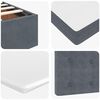 vidaXL Estrutura cama otomana colchões 160x200 cm cinzento escuro