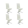 vidaXL Cadeiras de jantar 4 pcs couro artificial branco