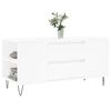 vidaXL Mesa de centro 102x44,5x50 cm derivados de madeira branco