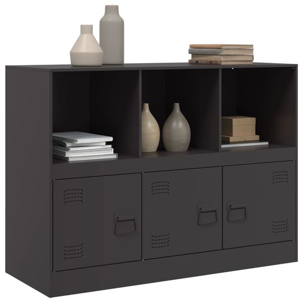 vidaXL Aparador 99x39x73 cm a&ccedil;o preto