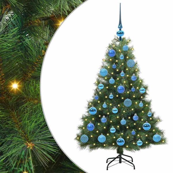 vidaXL &Aacute;rvore de Natal Artificial com 150 LEDs Verde 120 cm PE e PVC