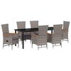 vidaXL Conjunto de Jantar para Jardim 7 unid. Cinzeto