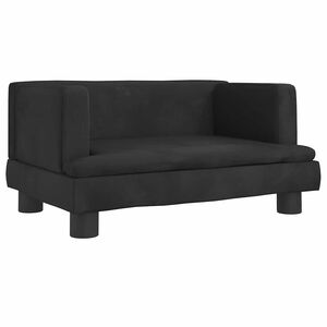 vidaXL Cama para cães 60x40x30 cm veludo preto