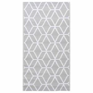 vidaXL Tapete de exterior 120x180 cm ARAKIL PP cinzento