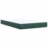 vidaXL Cama boxspring com colch&atilde;o 120x200 cm veludo verde-escuro