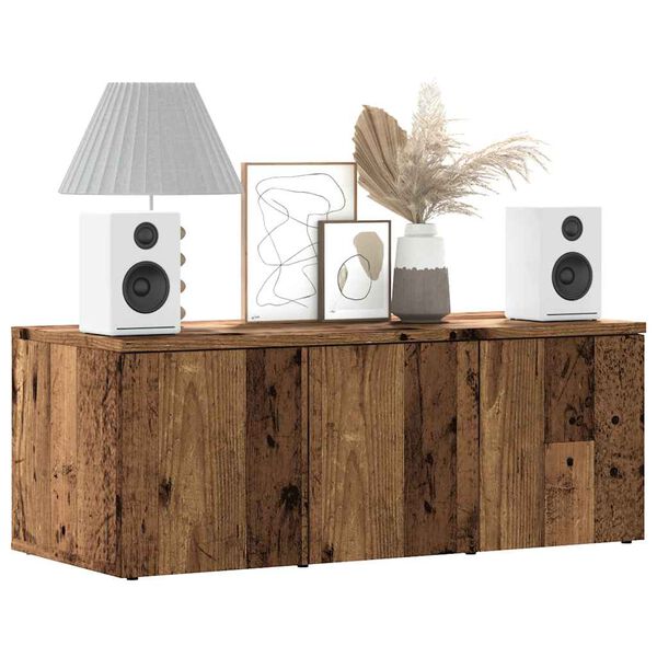 vidaXL M&oacute;vel TV madeira antiga 80x34x30 cm madeira trabalhada