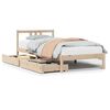 vidaXL Cama sem colch&atilde;o 90x190 cm madeira de pinho maci&ccedil;a