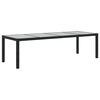 vidaXL 9 pcs conjunto jantar exterior com almofad&otilde;es vime PE preto