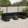 vidaXL Conjunto de Sof&aacute; de Jardim 11 pcs Bege Rattan Sint&eacute;tico