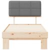 vidaXL Estrutura de Cama com Cabeceira Estofada Cinzento-claro