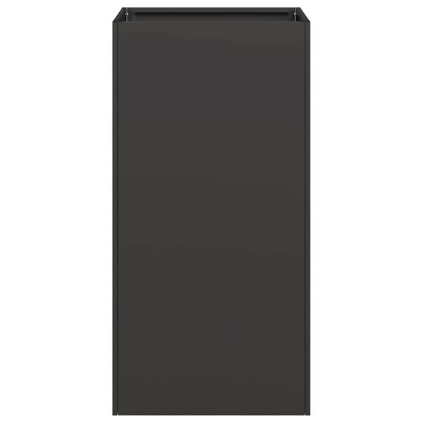 vidaXL Vaso/floreira 40x40x80 cm a&ccedil;o laminado a frio preto