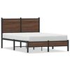 vidaXL Estrutura de cama sem colch&atilde;o 120x190cm metal carvalho castanho