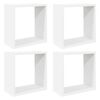 vidaXL Prateleiras de parede em forma de cubo 4 pcs 30x15x30cm branco