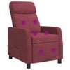 vidaXL Recliner de Massagem Vinho Vermelho Tecido