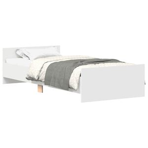 vidaXL Estrutura de cama 90x200 cm derivados de madeira branco