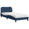vidaXL Cama com colch&atilde;o Hvar 90x190 cm tecido azul