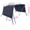 vidaXL Toldo de 3 arcos Bimini c/ paredes laterais 183x(185-198)x137cm