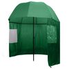 vidaXL Guarda-chuva pesca, verde, 300x240 cm