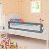 vidaXL Barra de segurança p/ cama infantil 150x42cm poliéster cinzento