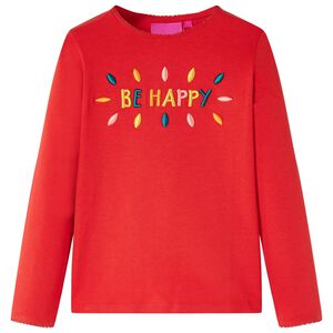 T-shirt de manga comprida para crian&ccedil;a vermelho 116