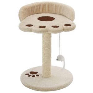 vidaXL &Aacute;rvore p/ gatos c/postes arranhadores sisal 40 cm bege/castanho