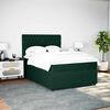vidaXL Cama com molas/colch&atilde;o 160x200 cm veludo verde-escuro