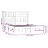 vidaXL Estrutura de cama de casal 135x190 cm pinho maci&ccedil;o