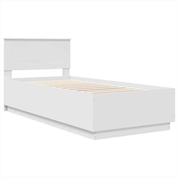 vidaXL Estrutura da Cama Branco 90 x 200 cm Derivados de Madeira