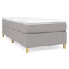 vidaXL Cama com molas/colch&atilde;o 90x200 cm tecido cinza-claro